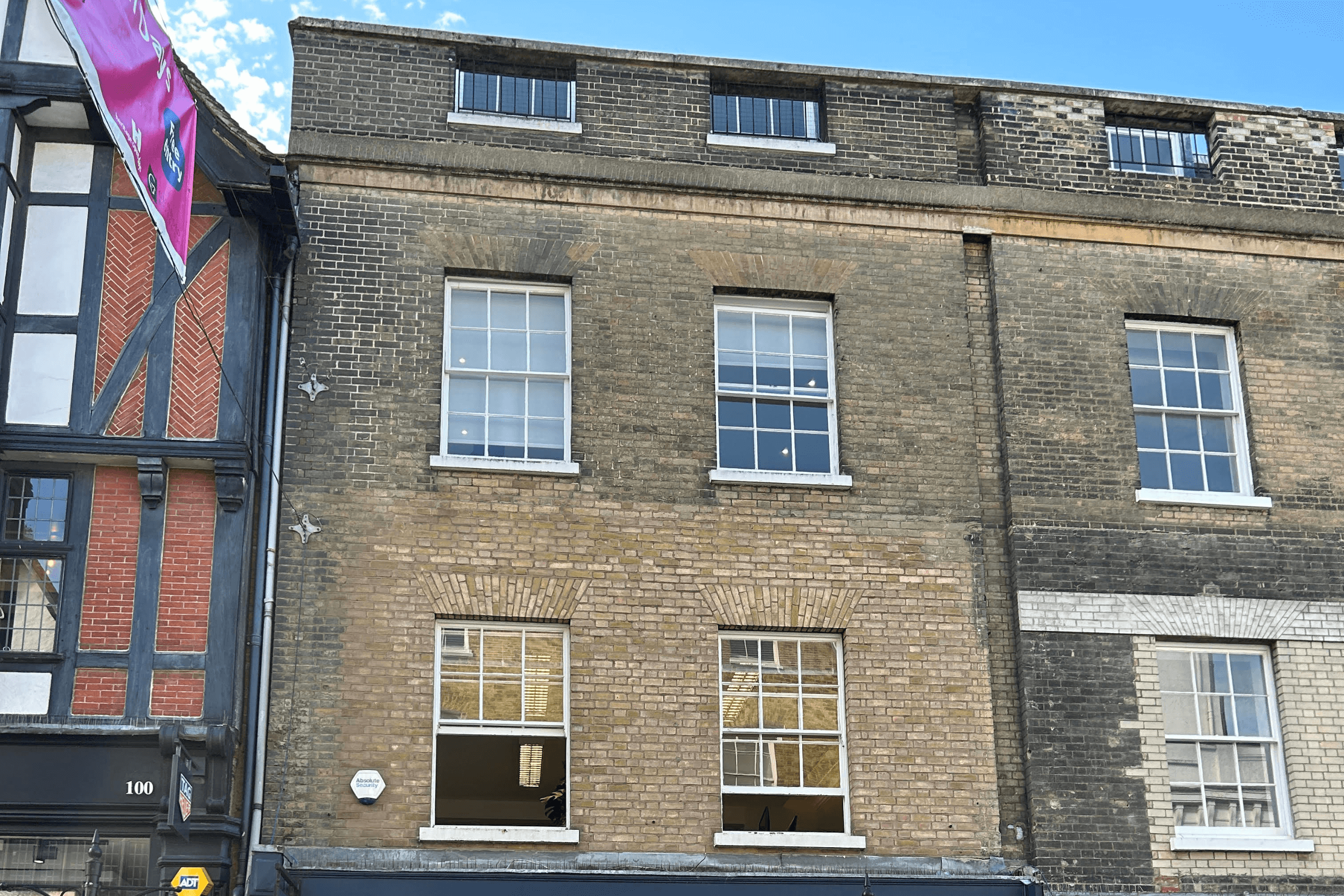 An outside shot of an office building in Guildford